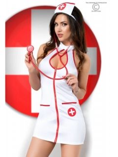 Еротичен костюм - CR 3854 S/M White Sexy Nurse Costume